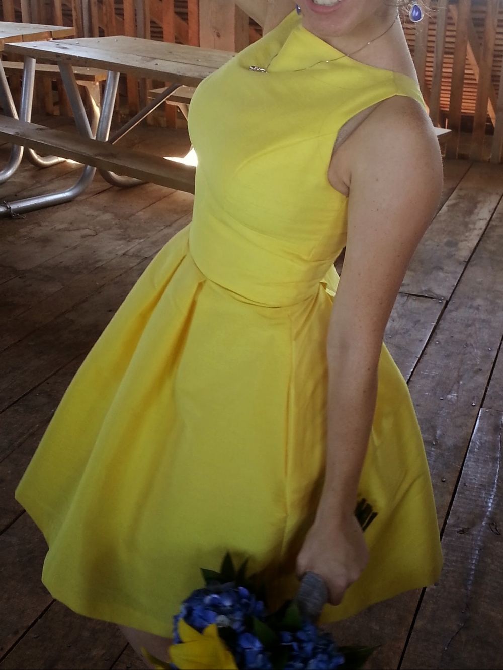 Alfred Sung dress in Daisy - D440 - Size 0-2 short - Altered